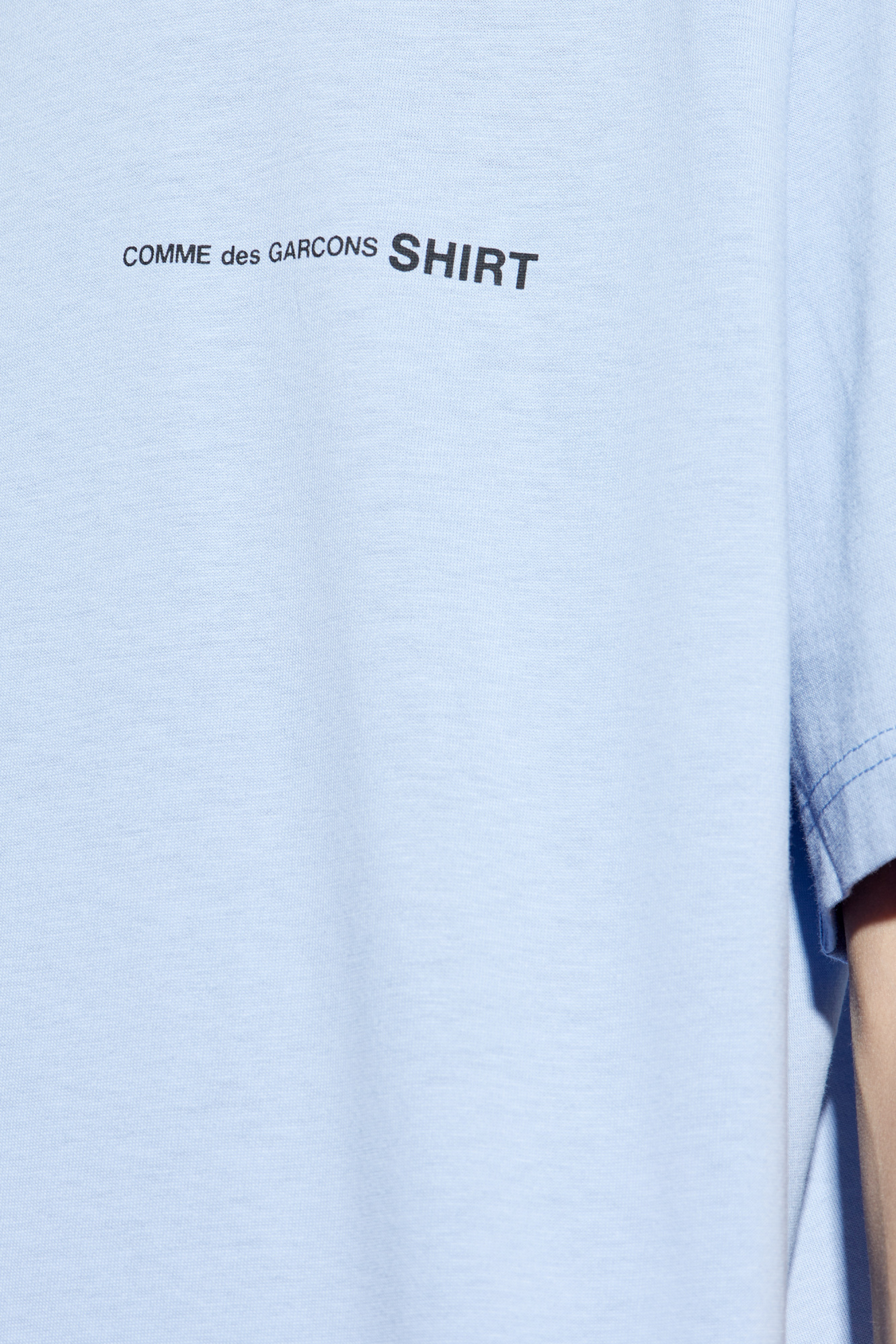 Tシャツ・カットソー COMME des GARCONS SS25 T-SHIRT WITH LOGO (FO T023 2) Grey T-shirt with printed logo Comme des Garçons Shirt